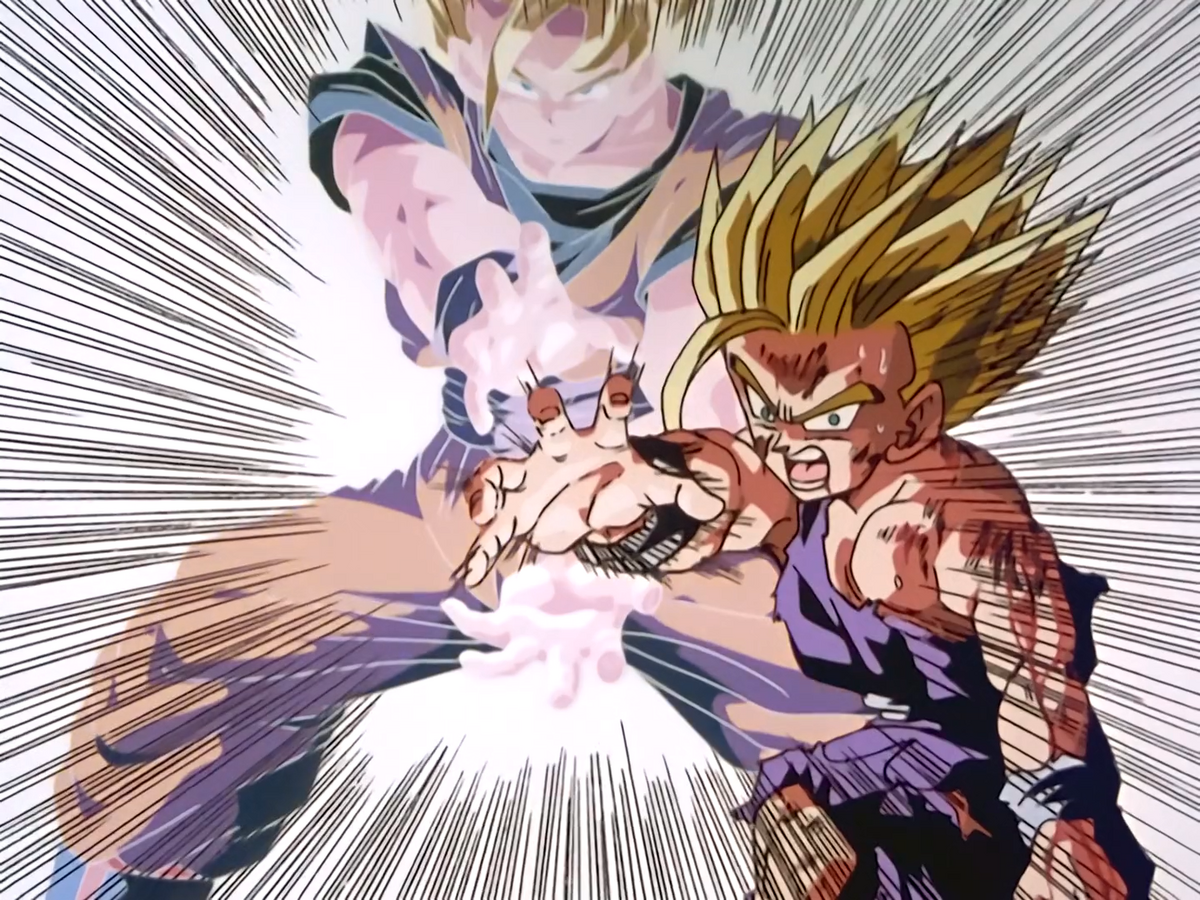 gohan ssj2 father son kamehameha