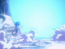 Goku fires his Kamehameha in The Path to Power