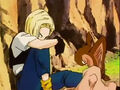 Android 18 hides from Cell