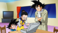 Chi-Chi happy about Goku accepting Mr. Satan's money