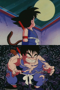 Goku al ver la luna llena