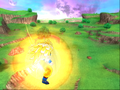 Super Saiyan 3 Goku using Power up to the Very Limit