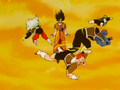 Goku defeating the Ginyu Force