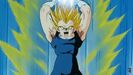 Super Saiyan 2 Vegeta about to shoot a Ki blast at Kid Buu