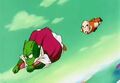 Dende and Krillin flying