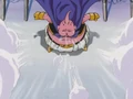 Buu uses his Super Breath in Dragon Ball GT