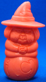 Fortuneteller Baba red Keshi piece front view