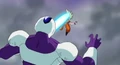 Goku attacks Cooler