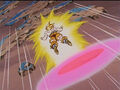 Frieza's Death Saucer chasing Goku