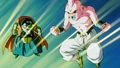 Bibidi hollers at Kid Buu for trying to kill him