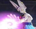 Beerus charges an energy attack