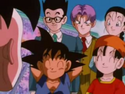 Goku with his family and friends