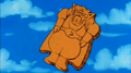 Dabura turned into a cookie by Majin Buu's Chocolate Beam