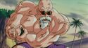 Master Roshi prepares his Kamehameha