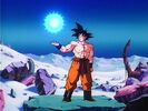 Goku charges a Spirit Bomb in The World's Strongest