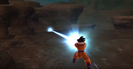 Goku fires a Kamehameha