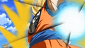 Goku charges a Kamehameha in the Super Collaboration Special