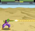 Piccolo firing his Special Beam Cannon in Super Butoden 2