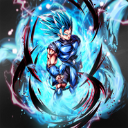 Arte de Shallot como Supersaiyano Azul.