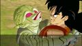 A Saibaman grabbing Yamcha