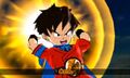 Tekka charges a Ki Blast in Dragon Ball Fusions