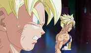 Trunks y Gohan joven como Supersaiyanos.