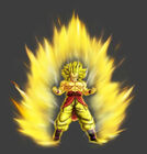 The custom character as a Super Saiyan