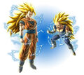 SS3 Goku and SS3 Vegeta in Zenkai battle update