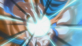 Super Saiyan Goku charging Super Kamehameha in The Return of Son Goku and Friends!