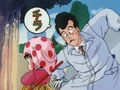 Oolong sees Goku peeing