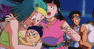 Bulma and Chi-Chi guard Trunks in Bojack Unbound