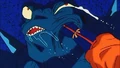Yakon gets kicked in the cheek