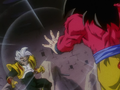Goku firing a Kiai at Super Baby Vegeta 2