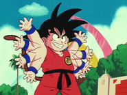 Goku utilizando la técnica.