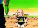 Krillin while he and his friends think Frieza is dead