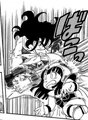 Yamcha uses the Double Axe Handle on Chi-Chi in the manga