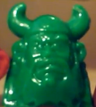 Crazy Bones King Yemma green figurine