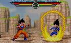 Goku and Vegeta facing off