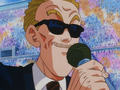 World Tournament Announcer with his sunglasses in Dragon Ball GT