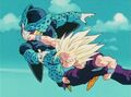 Gohan defeating a Cell Jr.