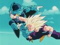 Gohan defeating a Cell Jr.