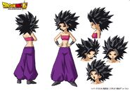 Hoja de personaje de Caulifla en su estado base.