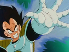 Vegeta firing an energy wave at Dodoria