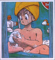 Picture of Bulma in a bath from Daizenshuu vol. 1