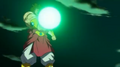 Broly charging his Blaster Shell