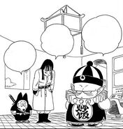 Shu and Mai apologizing to Emperor Pilaf