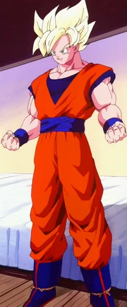 Goku pronto para sair para os Jogos de Cell