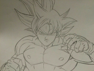 Bosquejo de Son Goku egoísta de Yuya Takahashi.