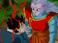 Kibito Kai purifying Gohan with the Sacred Water