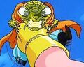 Babidi choked by Majin Buu